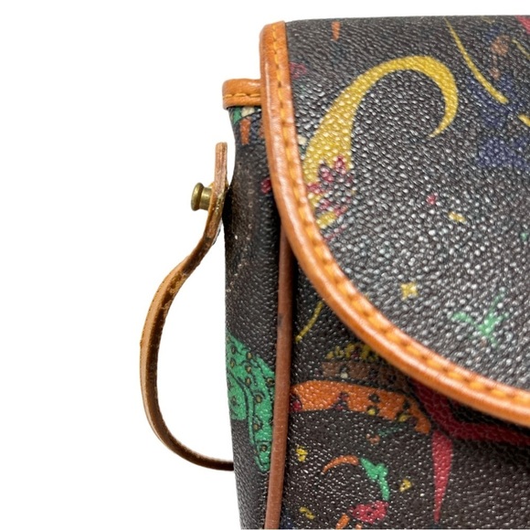 Vintage Piero Guidi Magic Circus Classic Small Leather Crossbody Shoulder Bag - Picture 5 of 11